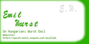 emil wurst business card